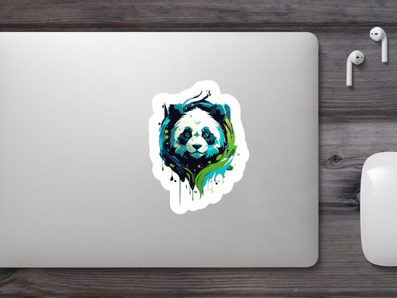 Set 12 bucati, Sticker decorativ, Urs Panda, Rezistent la apa, NO3974, 6 cm, Multicolor