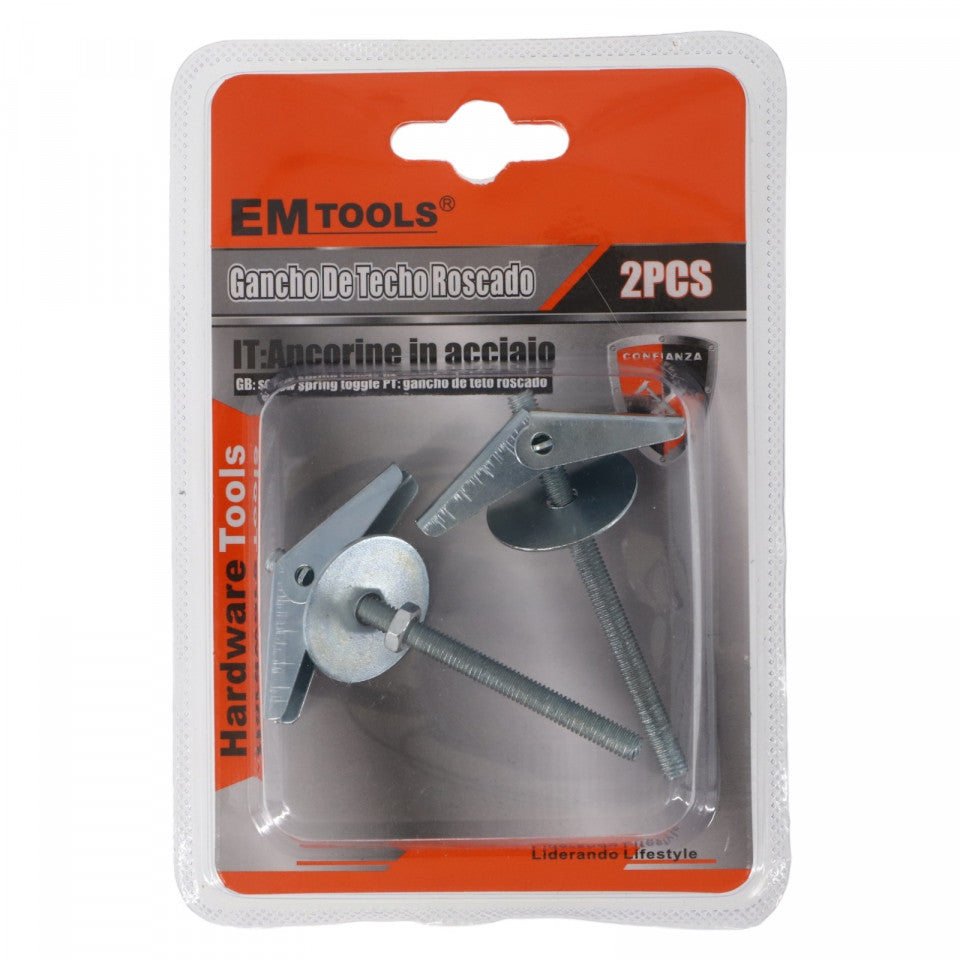 Set 2 Ancore metalice pentru fixarea in cavitati, Conespan, NO432, M5 x 95mm, Argintiu