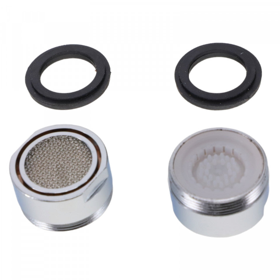 Set 2 buc, Aerator robinet, Inox, 2.3 x 2 cm, Argintiu