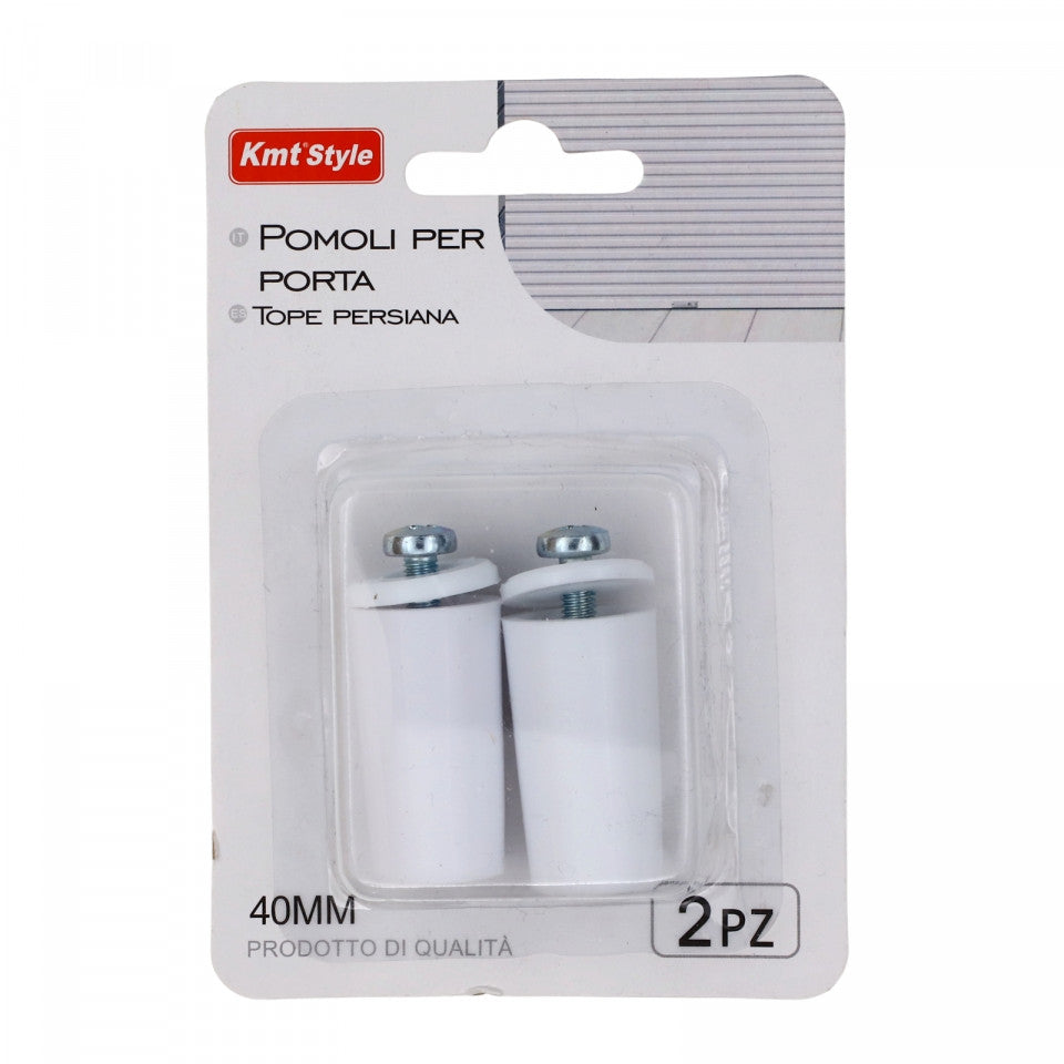 Set 2 bucati, Opritor usa, Alb, 40mm