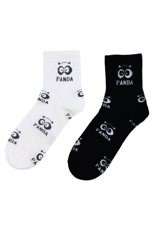 Set 2 bucati, Sosete barbati, 95% bumbac, NO545, 40-46, Panda, Multicolor