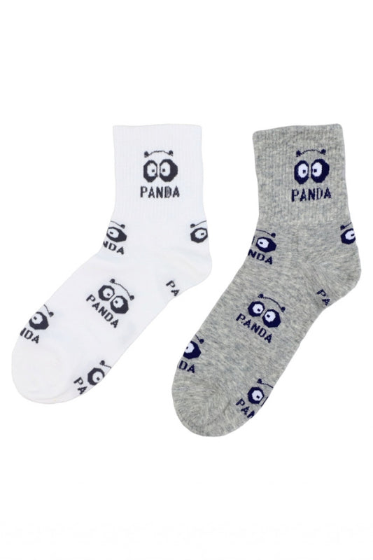 Set 2 bucati, Sosete barbati, 95% bumbac, NO546, 40-46, Panda, Multicolor