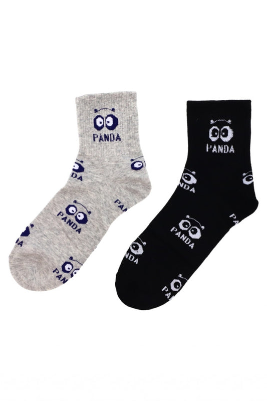 Set 2 bucati, Sosete barbati, 95% bumbac, NO547, 40-46, Panda, Multicolor