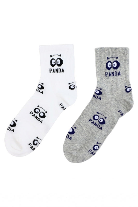 Set 2 bucati, Sosete barbati, 95% bumbac, NO549, 40-46, Panda, Multicolor