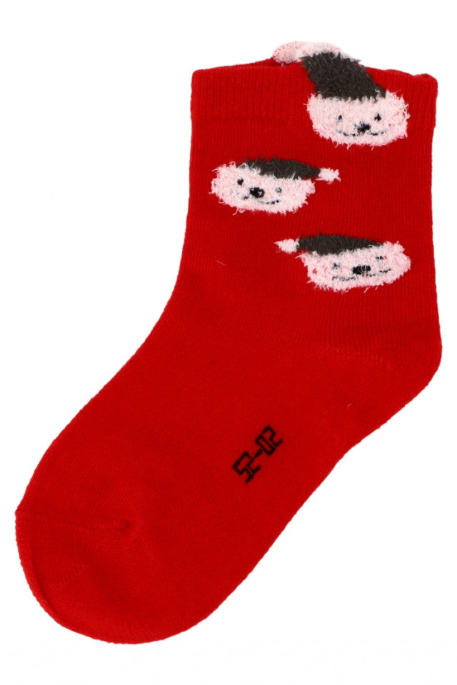 Set 2 bucati, Sosete copii, Craciun, Fara cusatura, 95% bumbac, NO3031, 2-3 ani, Multicolor