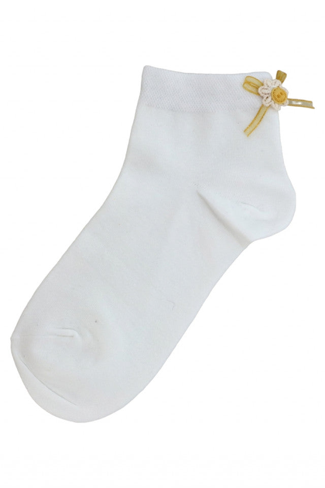 Set 2 bucati, Sosete dama, 95% Bumbac, Funda, NO4996, 36-41, Alb