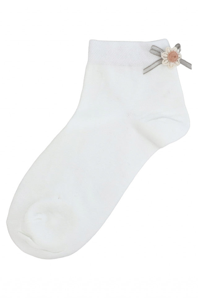 Set 2 bucati, Sosete dama, 95% Bumbac, Funda, NO5001, 36-41, Alb