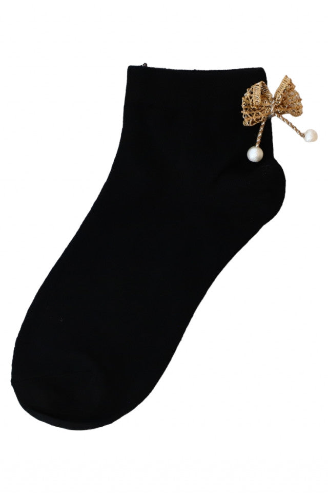 Set 2 bucati, Sosete dama, 95% Bumbac, Funda, NO5005, 36-41, Negru