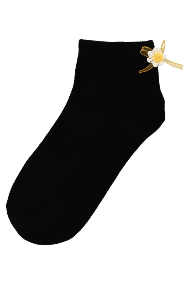 Set 2 bucati, Sosete dama, 95% Bumbac, Funda, NO5006, 36-41, Negru