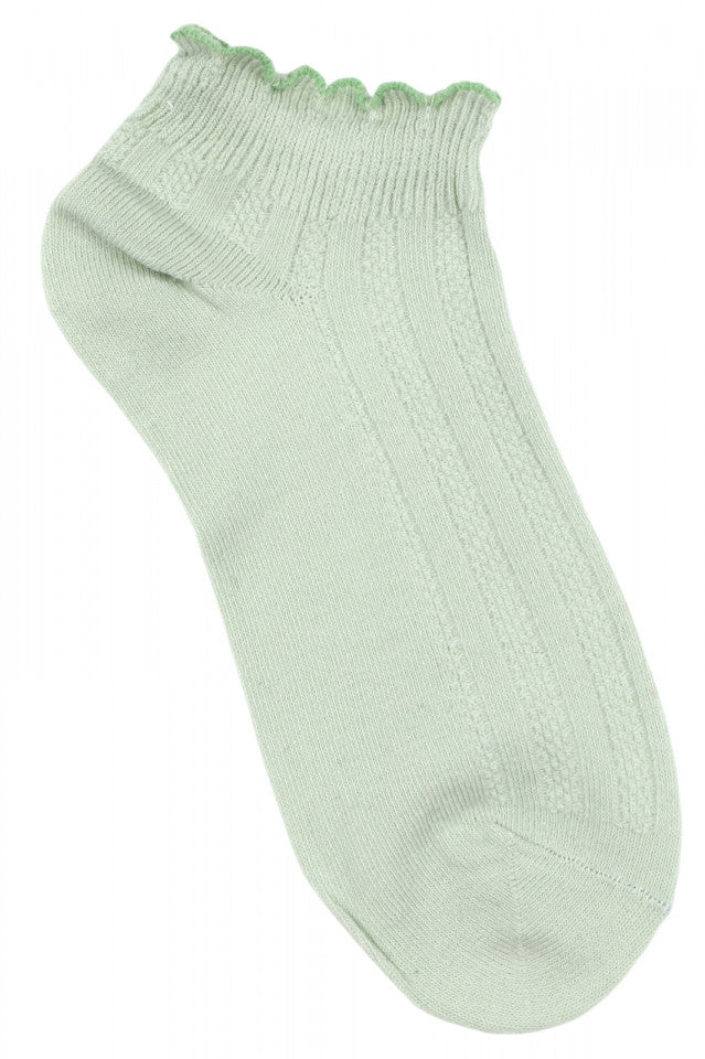 Set 2 bucati, Sosete dama, 95% Bumbac, SD04009, marime 36-41, Verde