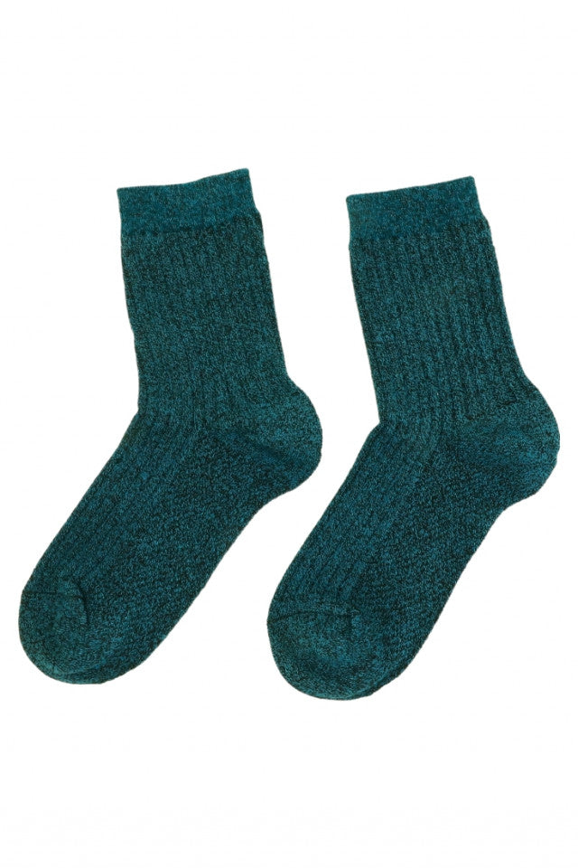 Set 2 bucati, Sosete Dama lungi, 95% bumbac, 36 - 41, NO3227, Albastru