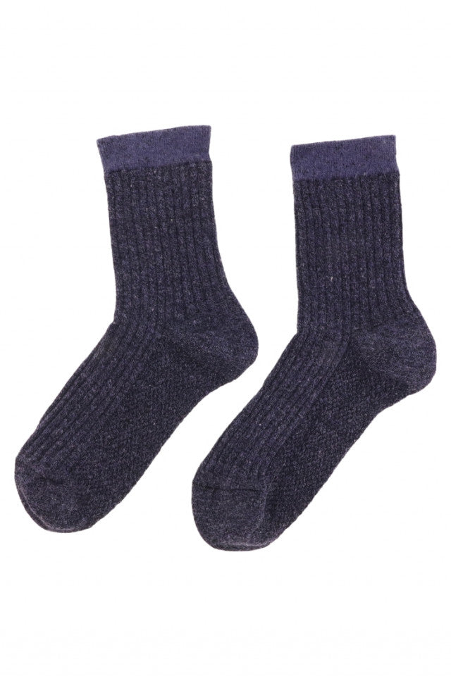 Set 2 bucati, Sosete Dama lungi, 95% bumbac, 36 - 41, NO3229, Mov