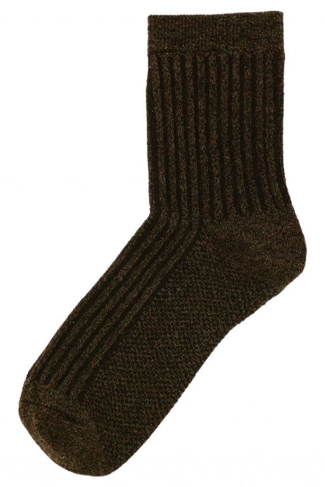 Set 2 bucati, Sosete Dama lungi, NO3232, 95% bumbac, 40-46, Maro