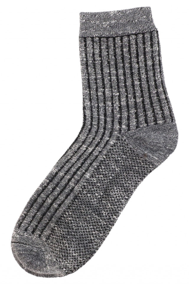 Set 2 bucati, Sosete Dama lungi, NO3234, 95% bumbac, 40-46, Gri deschis