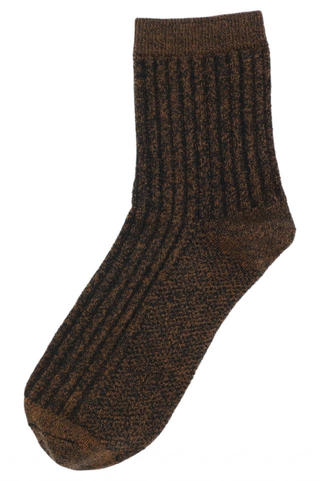 Set 2 bucati, Sosete Dama lungi, NO3237, 95% bumbac, 40-46, Maro