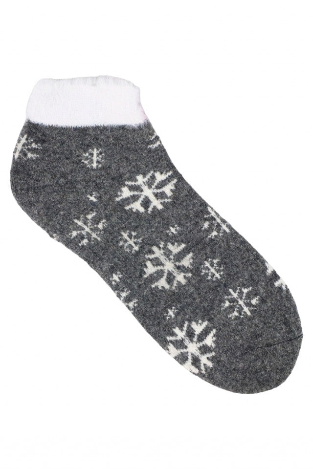 Set 2 bucati, Sosete dama, scurte, 90% Lana Angora, NO833, 36 - 41, Gri