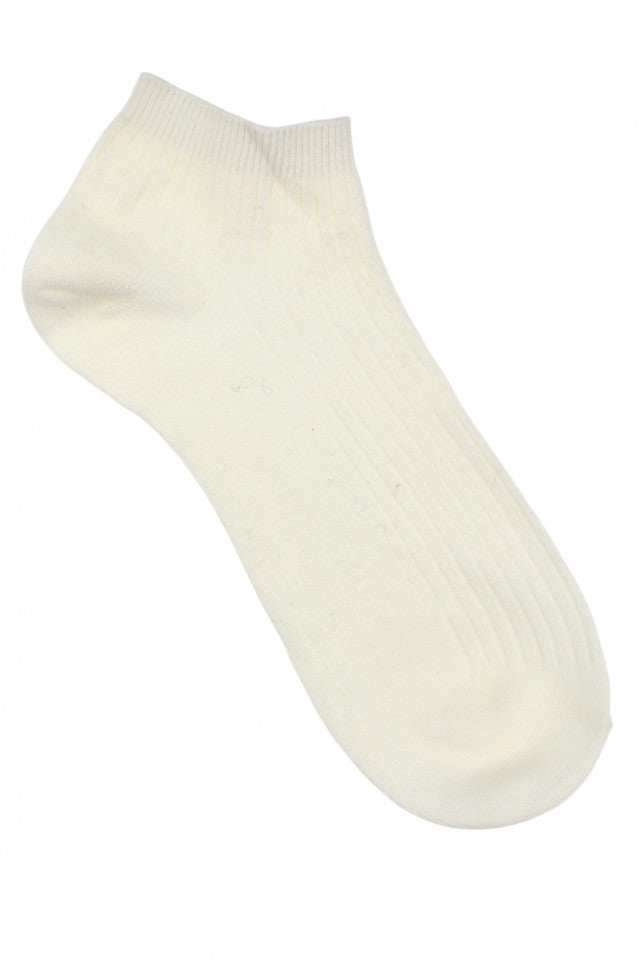 Set 2 bucati, Sosete dama, scurte, 95% Bumbac, NO4009, marime 36-41, Alb prafuit