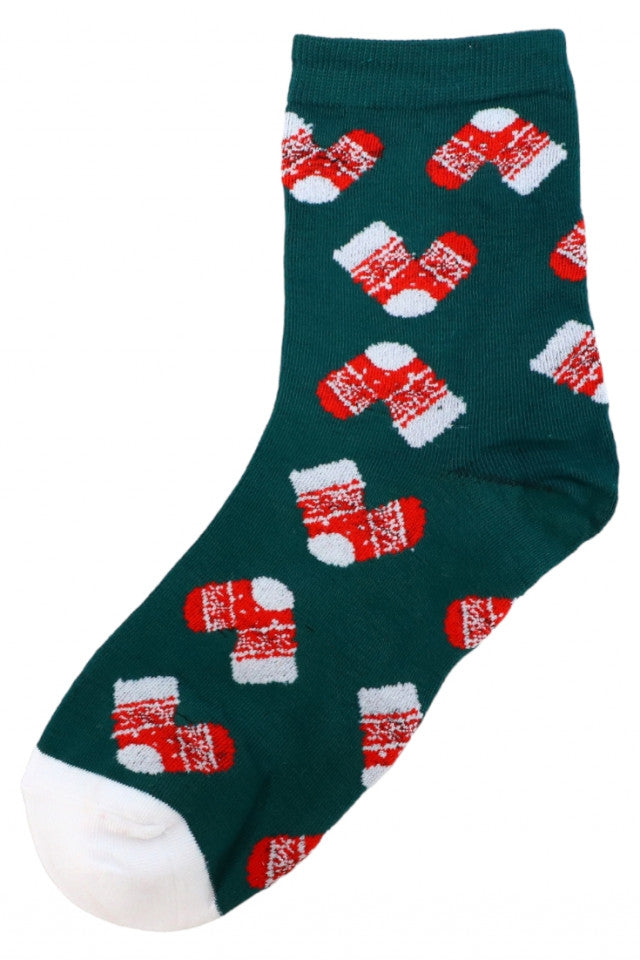 Set 2 bucati, Sosete lungi dama, Craciun, 95% Bumbac, Fara cusatura, NO1001, 36-41, Multicolor