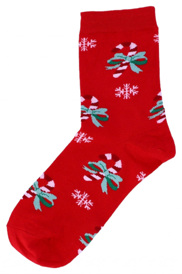 Set 2 bucati, Sosete lungi dama, Craciun, 95% Bumbac, Fara cusatura, NO1002, 36-41, Multicolor