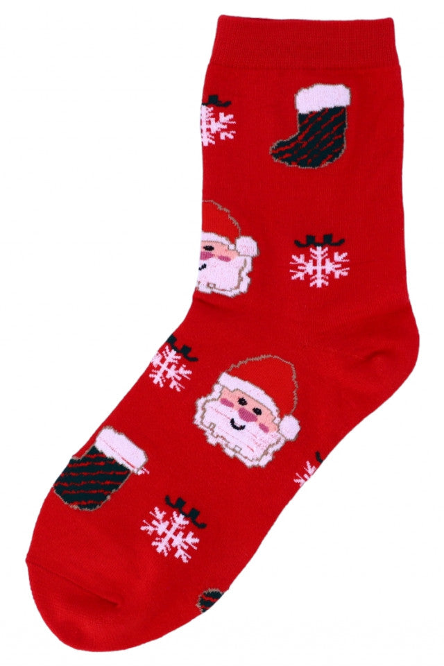 Set 2 bucati, Sosete lungi dama, Craciun, 95% Bumbac, Fara cusatura, NO998, 36-41, Multicolor