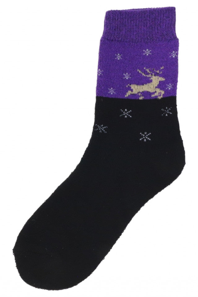 Set 2 bucati, Sosete luni dama, 80% Bumbac, Flausate, Reni, NO707, 36-41, Negru