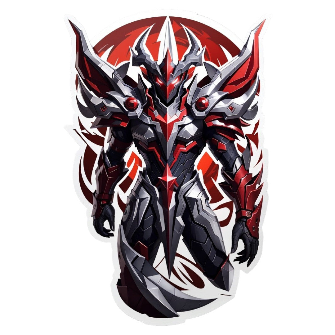 Set 2 bucati, Sticker decorativ, Aatrox, Rezistent la apa, NO6684, 16 cm, Multicolor