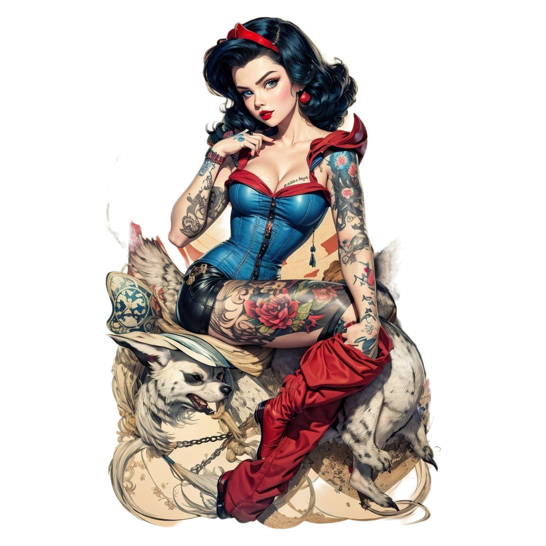 Set 2 bucati, Sticker decorativ, Alba ca Zapada, Rezistent la apa, NO6257, 16 cm, Multicolor