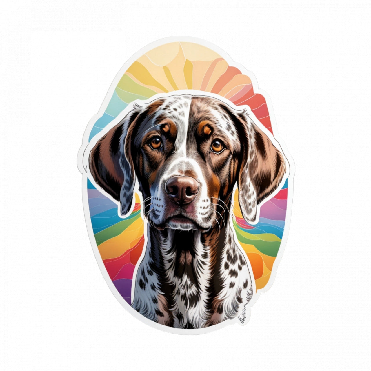 Set 2 bucati, Sticker decorativ, Brac german, Rezistent la apa, NO5313, 16 cm, Multicolor