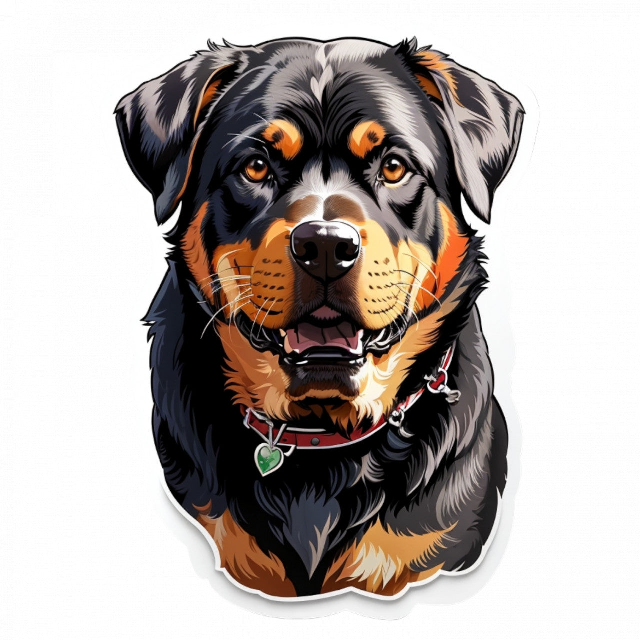 Set 2 bucati, Sticker decorativ, Caine Rottweiler, Rezistent la apa, NO5851, 16 cm, Multicolor