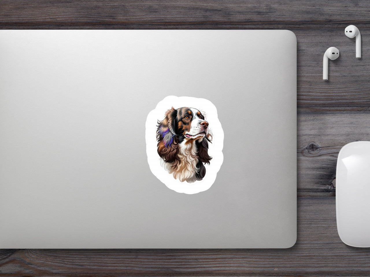 Set 2 bucati, Sticker decorativ, Caine springer spaniel bust, Rezistent la apa, NO5218, 16 cm, Multicolor