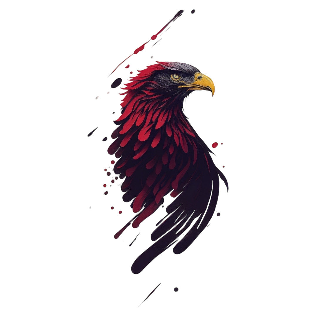 Set 2 bucati, Sticker decorativ, Cap de vultur, Rezistent la apa, NO6492, 16 cm, Multicolor