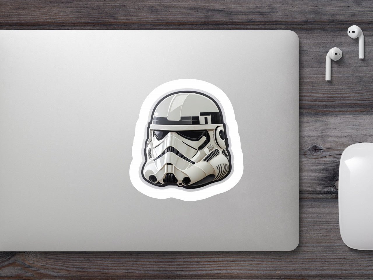 Set 2 bucati, Sticker decorativ, Casca Star Wars, Rezistent la apa, NO6890, 16 cm, Multicolor