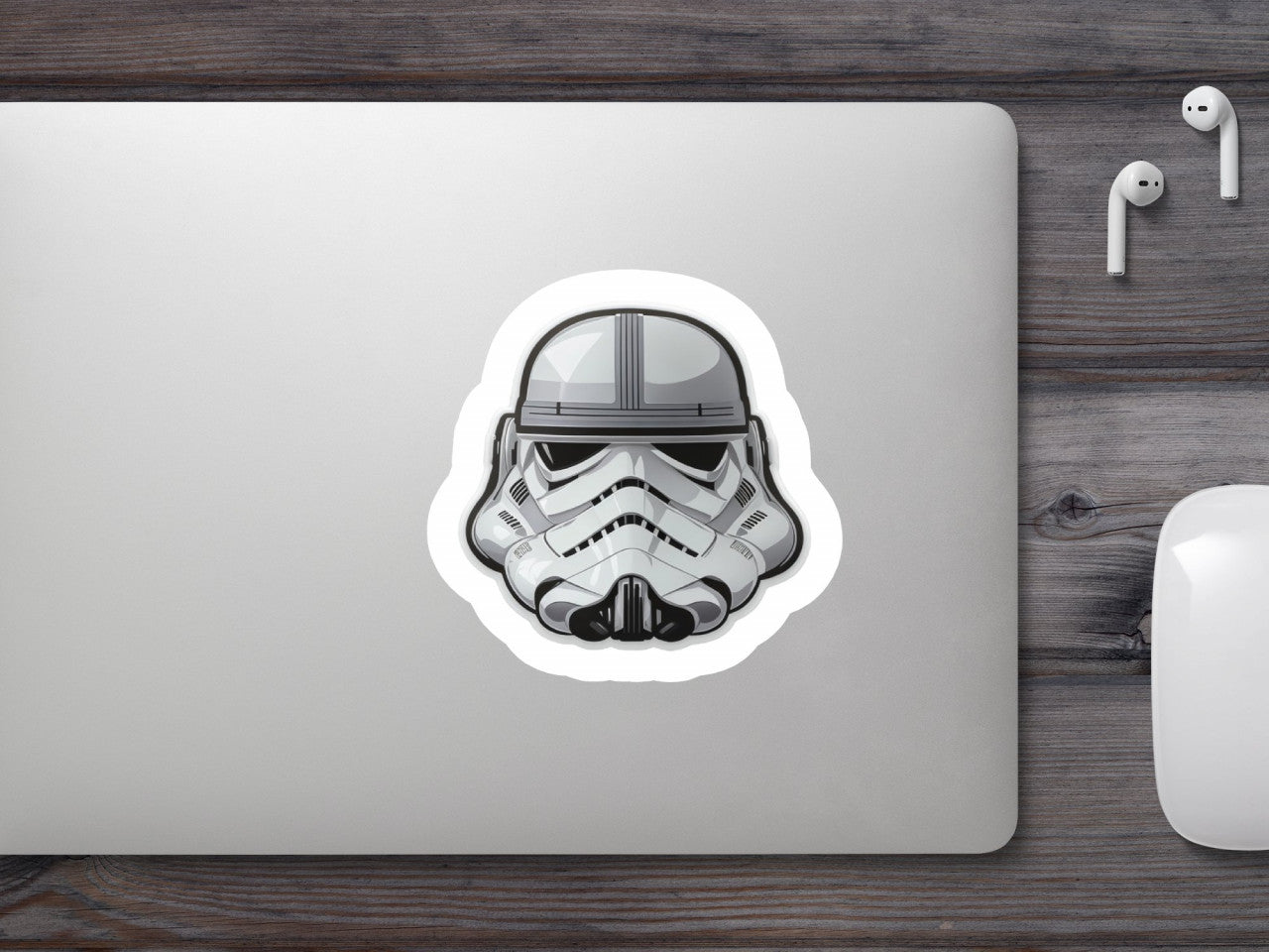 Set 2 bucati, Sticker decorativ, Casca Star Wars, Rezistent la apa, NO6891, 16 cm, Multicolor