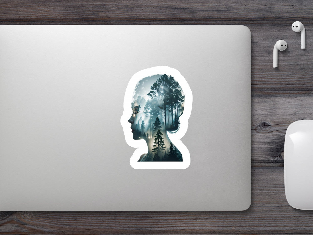 Set 2 bucati, Sticker decorativ, Fata padurii, Rezistent la apa, NO6357, 16 cm, Multicolor