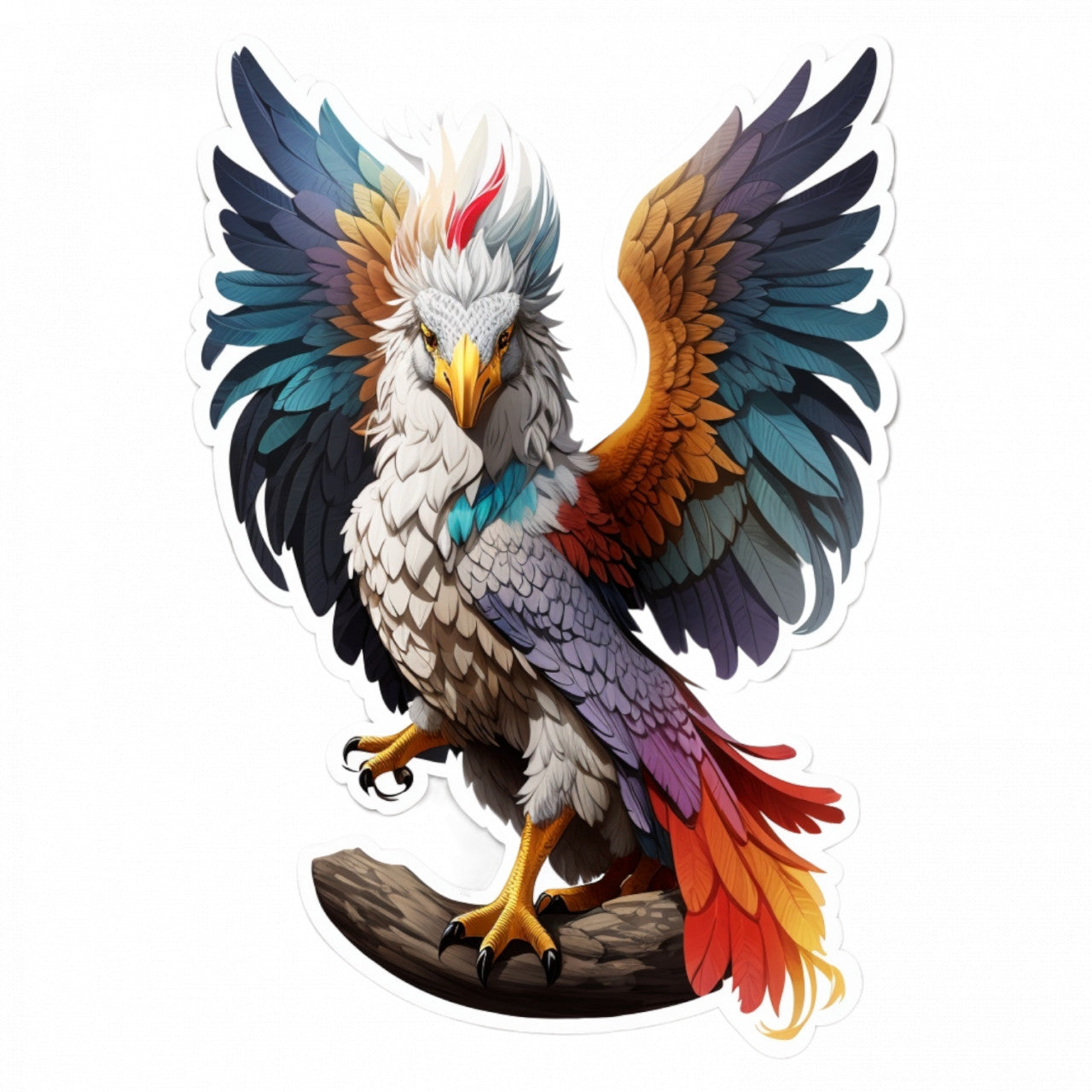 Set 2 bucati, Sticker decorativ, Hippogriff personaj mitologic, Rezistent la apa, NO5407, 16 cm, Multicolor