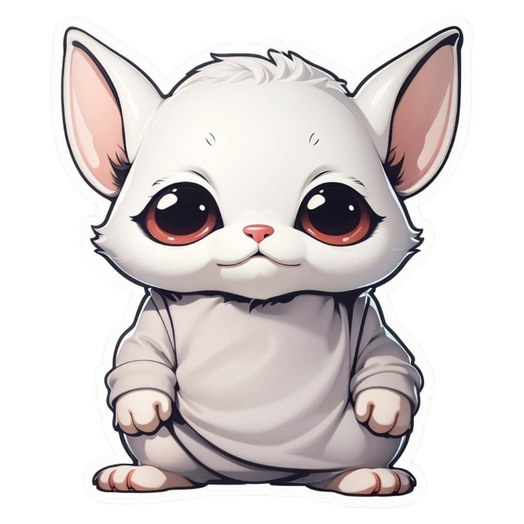 Set 2 bucati, Sticker decorativ, Iepuras costumat, Rezistent la apa, NO6889, 16 cm, Multicolor