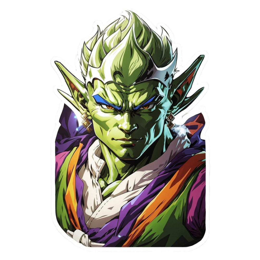 Set 2 bucati, Sticker decorativ, King Piccolo dragon ball, Rezistent la apa, NO6808, 16 cm, Multicolor