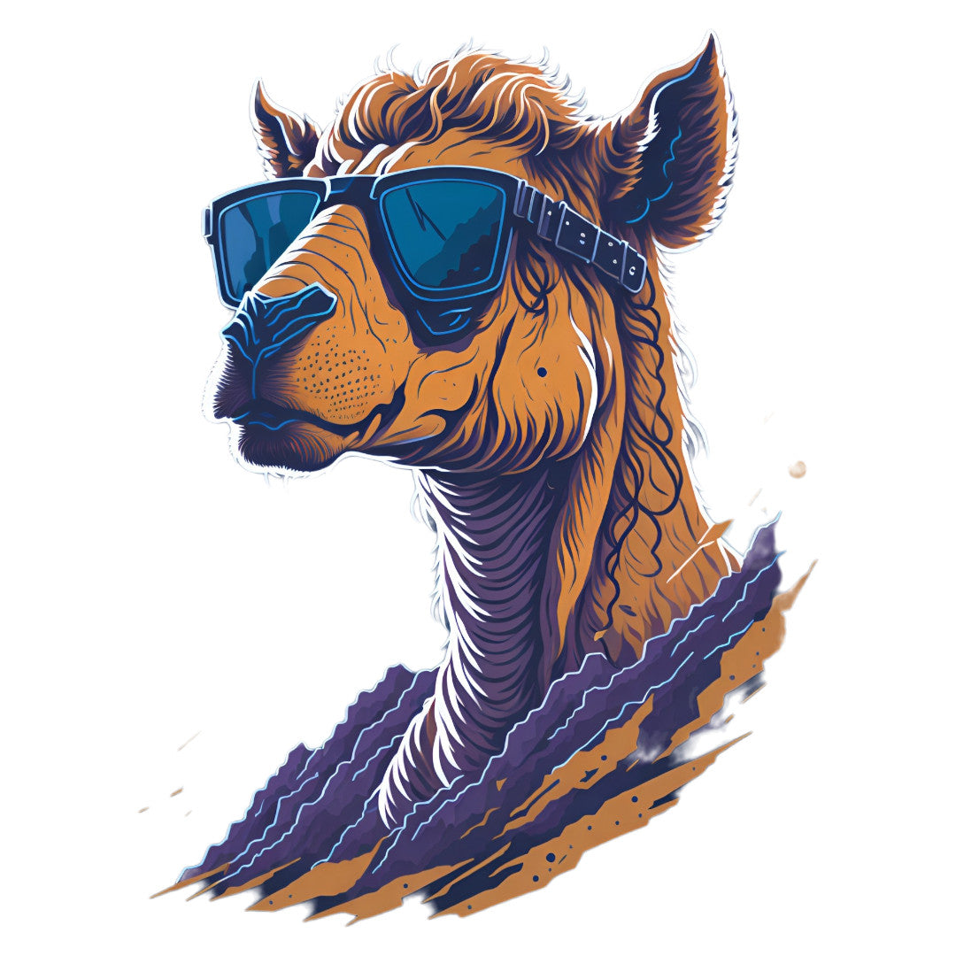 Set 2 bucati, Sticker decorativ, Lama, Rezistent la apa, NO6235, 16 cm, Multicolor