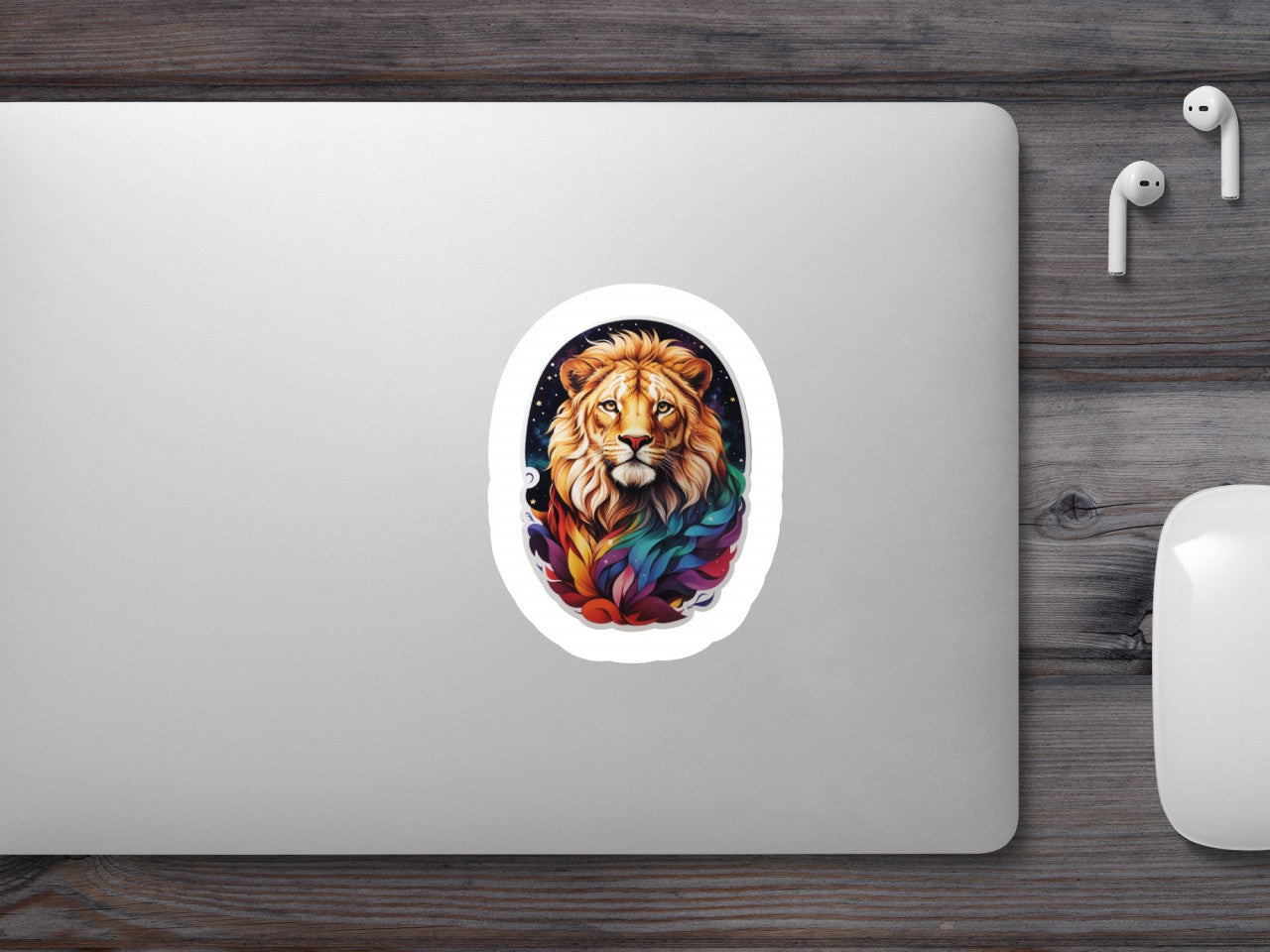 Set 2 bucati, Sticker decorativ, Leu simbol zodia leu, Rezistent la apa, NO5493, 16 cm, Multicolor
