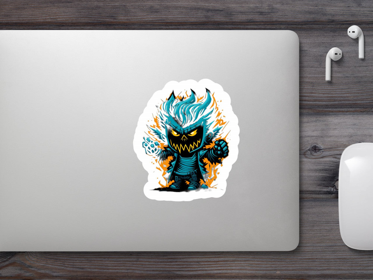 Set 2 bucati, Sticker decorativ, Masca Graffiti , Rezistent la apa, NO6637, 16 cm, Multicolor