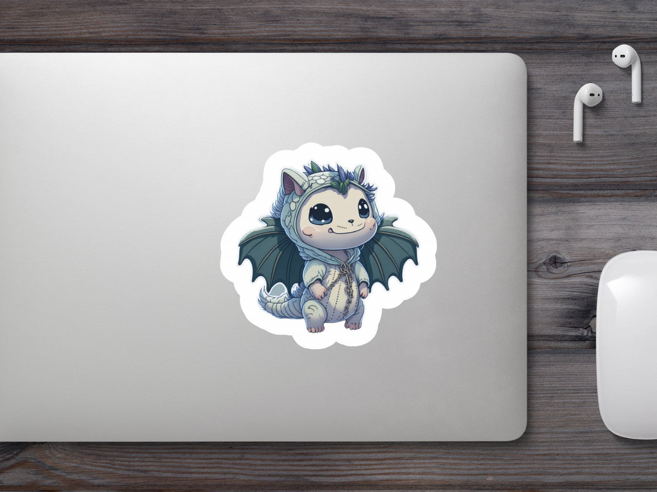 Set 2 bucati, Sticker decorativ, Micul dragon, Rezistent la apa, NO6578, 16 cm, Multicolor