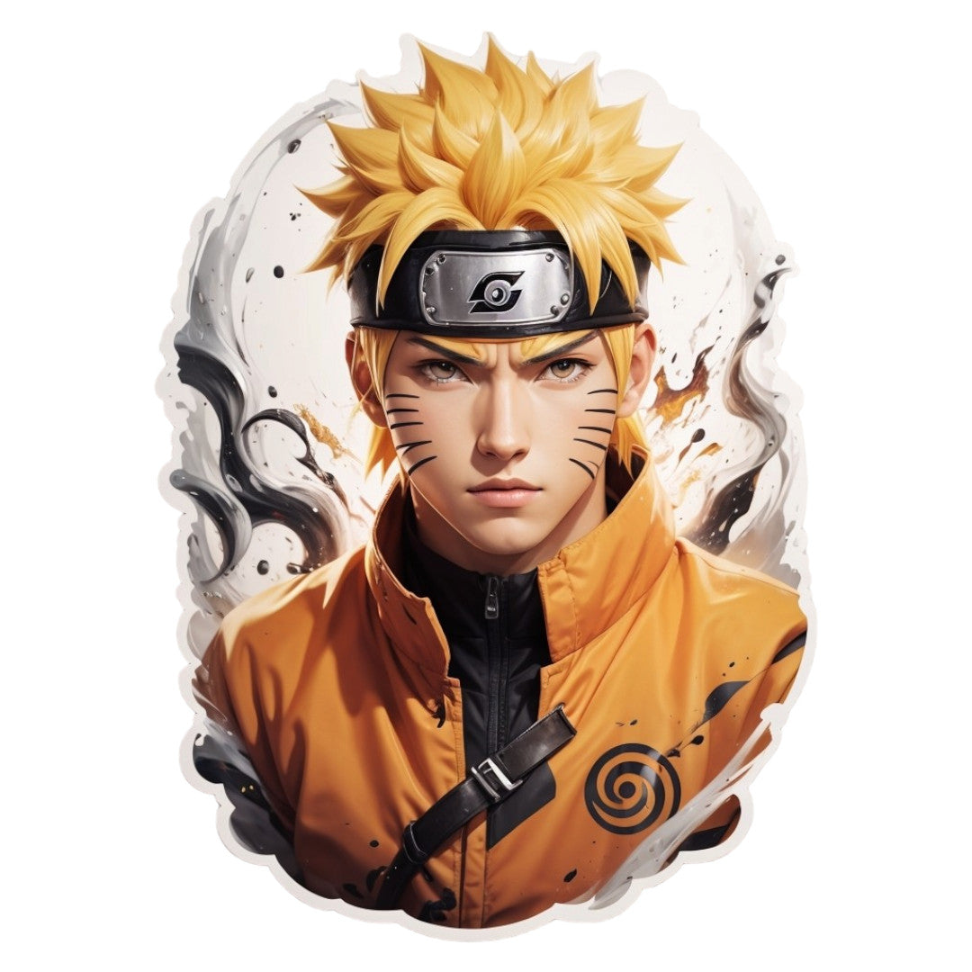 Set 2 bucati, Sticker decorativ, Naruto Uzumaki, Rezistent la apa, NO6832, 16 cm, Multicolor