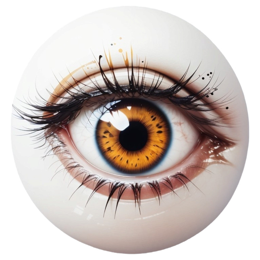 Set 2 bucati, Sticker decorativ, Ochi caprui, Rezistent la apa, NO6765, 16 cm, Multicolor