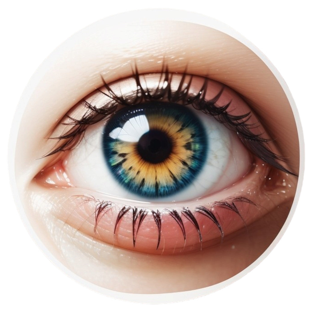 Set 2 bucati, Sticker decorativ, Ochi cu gene, Rezistent la apa, NO6759, 16 cm, Multicolor