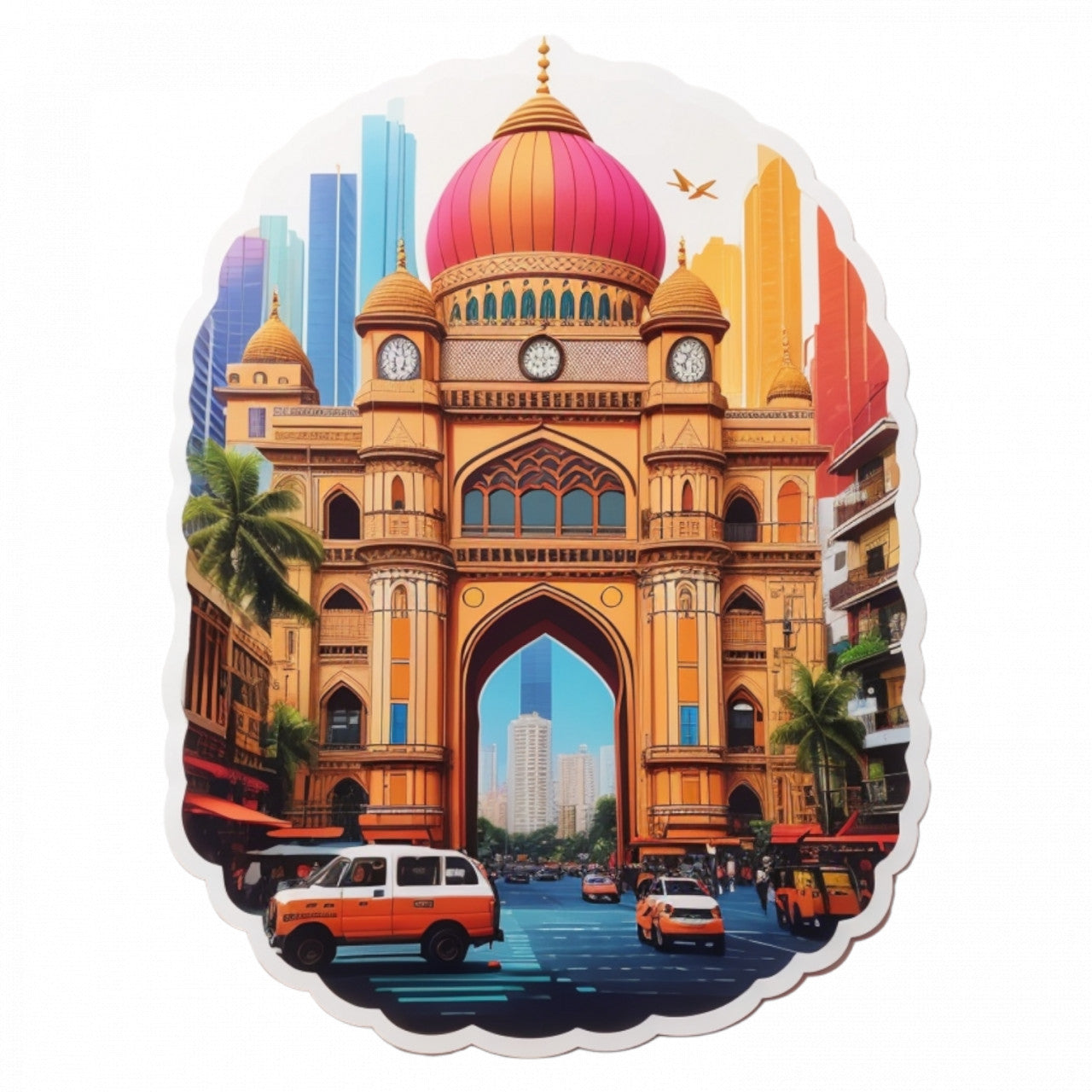 Set 2 bucati, Sticker decorativ, PERSONAJ, Rezistent la apa, NO5638, 16 cm, Multicolor