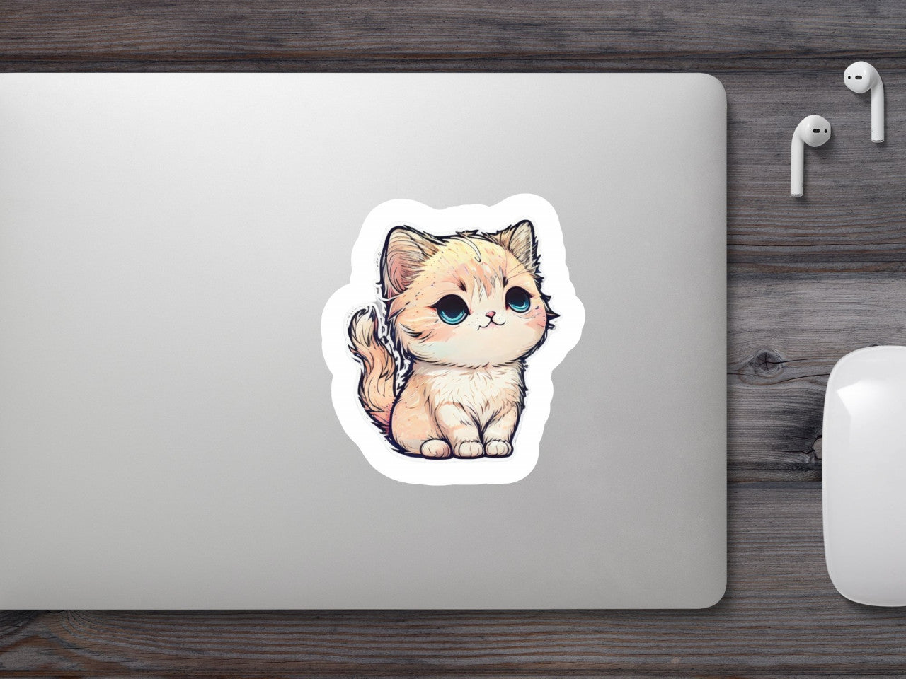 Set 2 bucati, Sticker decorativ, Pisica aristocrata, Rezistent la apa, NO6937, 16 cm, Multicolor