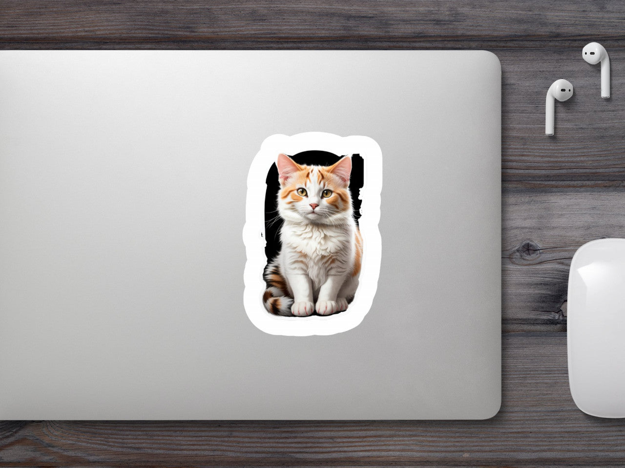 Set 2 bucati, Sticker decorativ, Pisica bobtail japonez, Rezistent la apa, NO5450, 16 cm, Multicolor