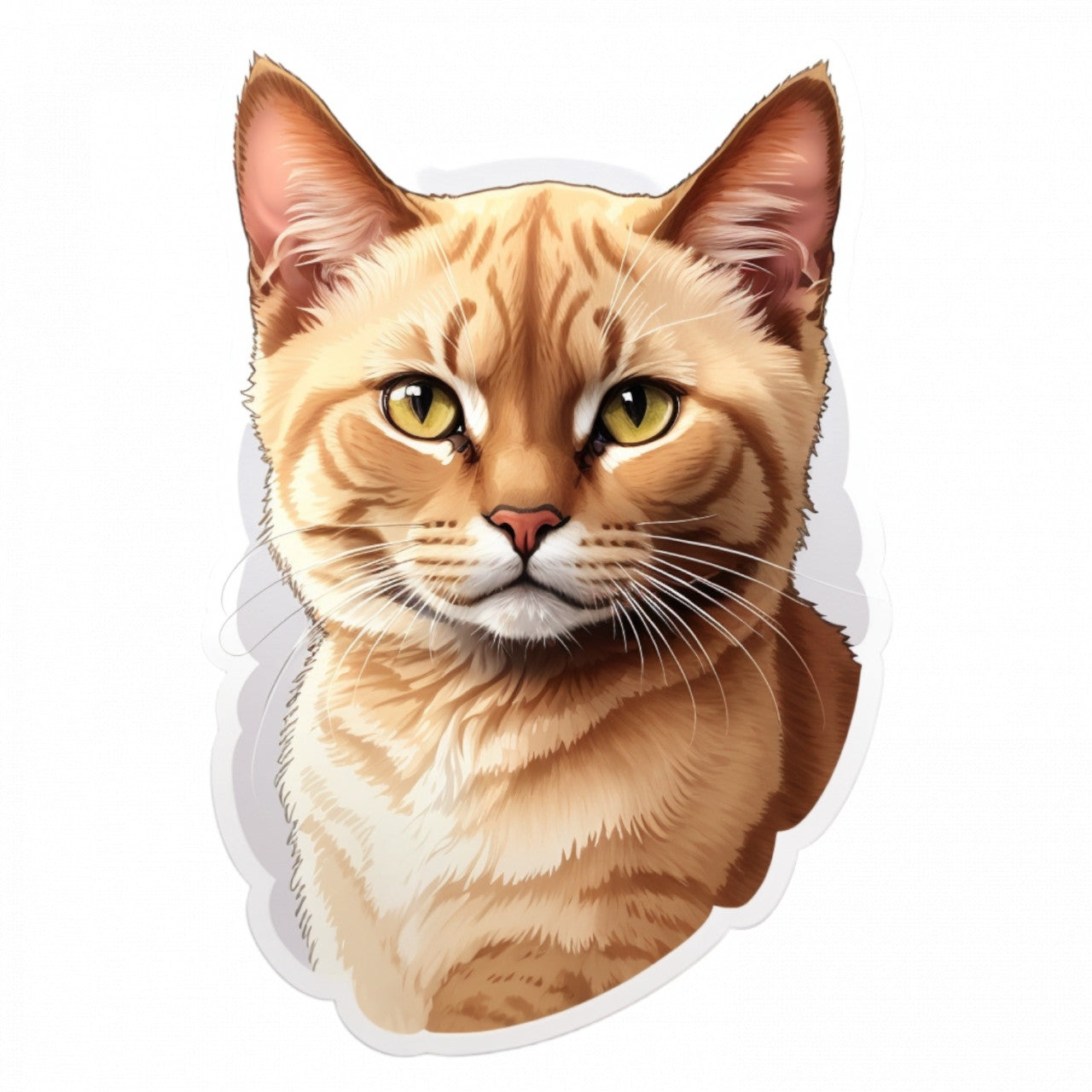 Set 2 bucati, Sticker decorativ, Pisica Burmese, Rezistent la apa, NO4995, 16 cm, Multicolor