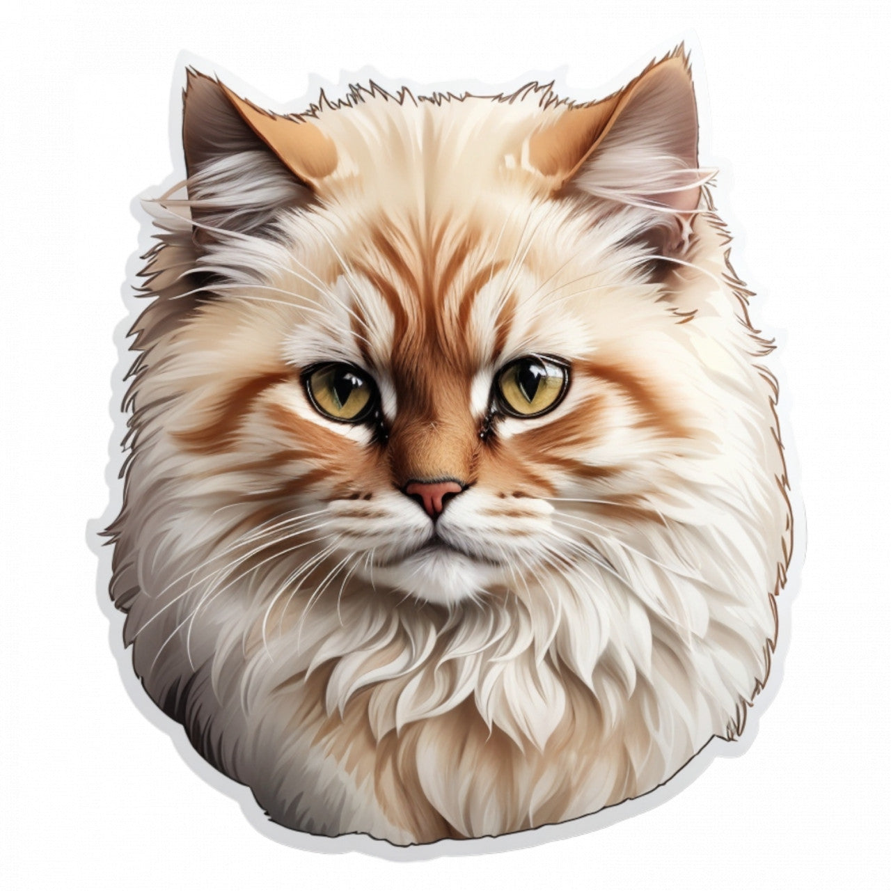 Set 2 bucati, Sticker decorativ, Pisica Himalayana, Rezistent la apa, NO5397, 16 cm, Multicolor