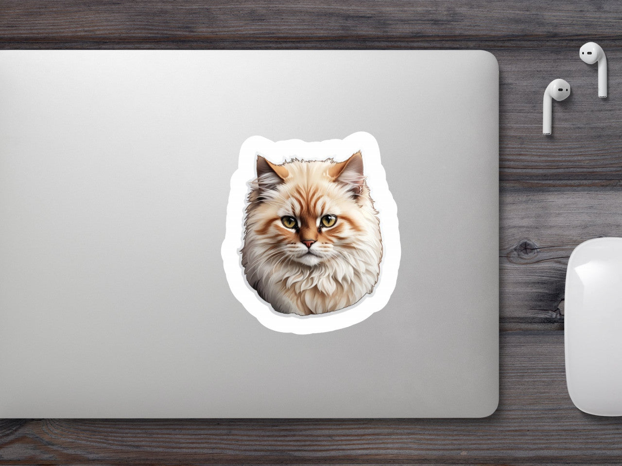 Set 2 bucati, Sticker decorativ, Pisica Himalayana, Rezistent la apa, NO5397, 16 cm, Multicolor